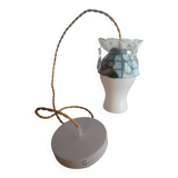 Crowned opaline stained glass and tassels