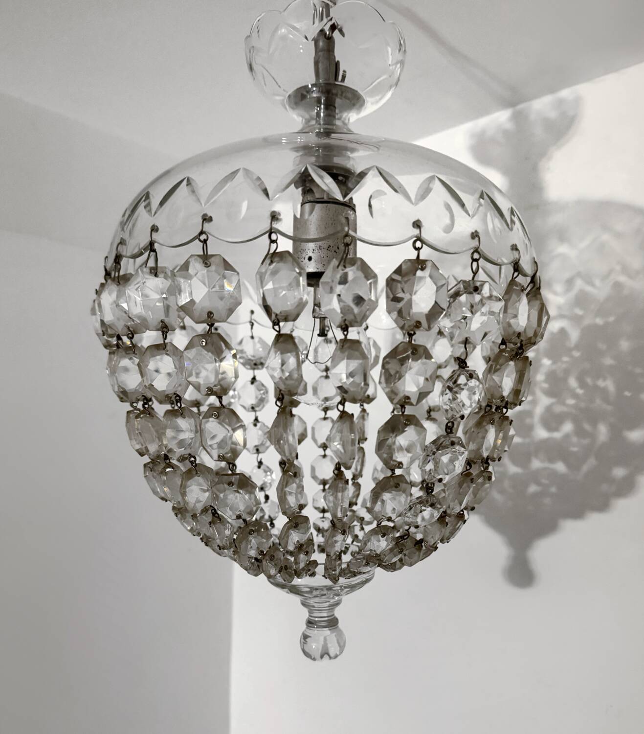 50s crystal hot air balloon ceiling light