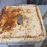 Authentic pair of Xavier Pauchard industrial Tolix metal stools 50