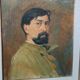 Oil portrait on canvas from the 1920s - painted on the back - Giuseppe Torelli (1881 -1959)