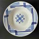 Set of 9 vintage deep plates with blue patterns.