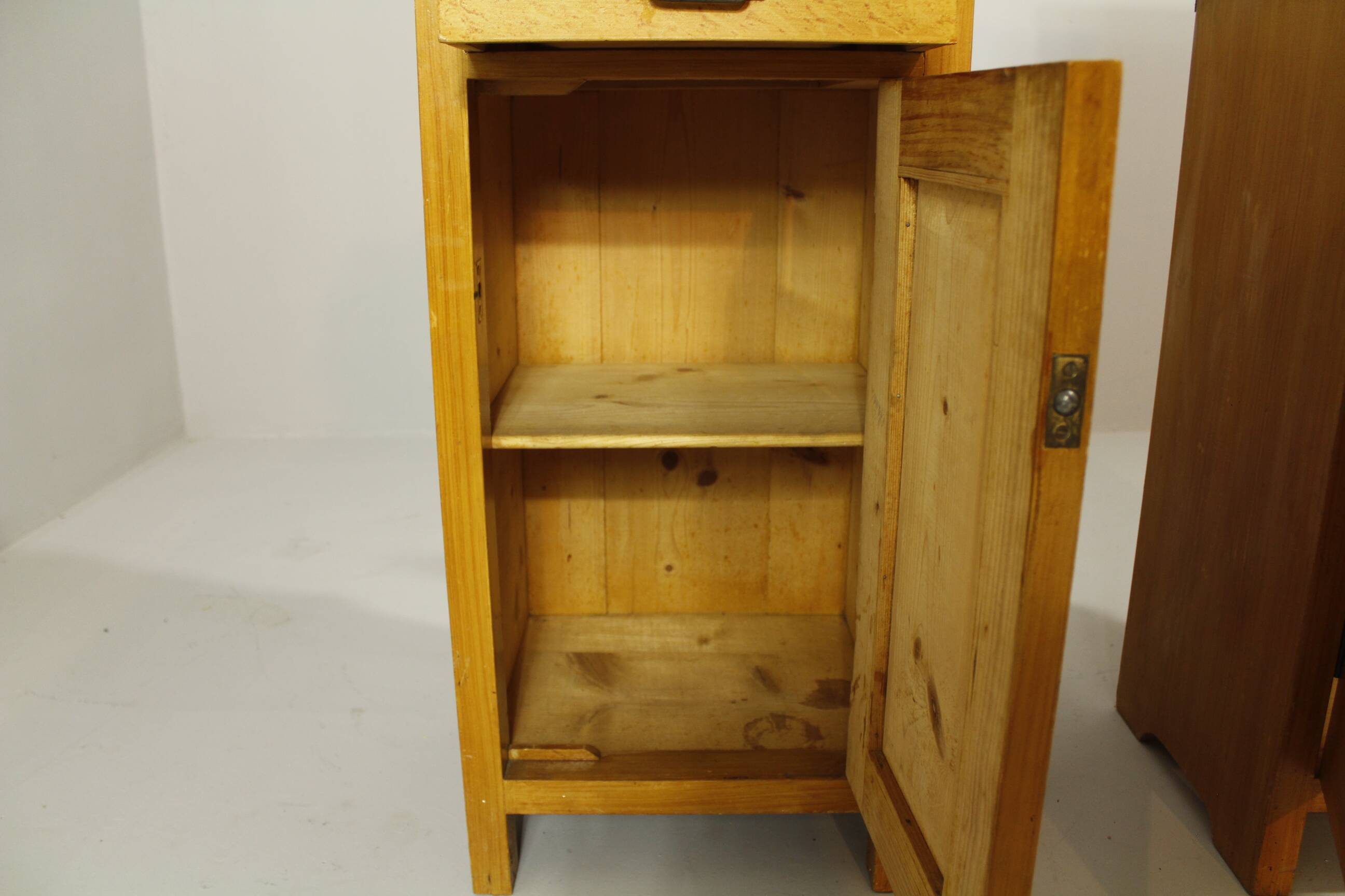 Pair of Bedside Tables. Folk art, Bohemia 1920