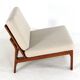 Komfort lounge chair 'Nimtofte' - Off White - danish design in teak