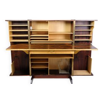 Hideaway Cabinet/Secretary Made In Rosewood, Norwegian Design From 1960s
