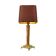 Lampe de table colonne en onyx et laiton classique du 20e siècle