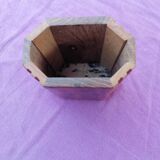 Wooden box with pencil holder and octagonal pens