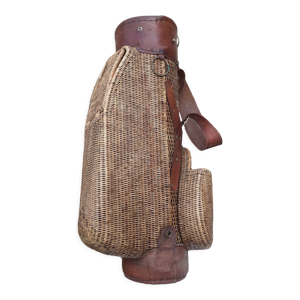 Sac panier de golf vintage osier