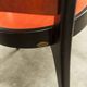 Table and 6 armchairs Baumann Diese, design Pagnon Pelhaître, Wenge color and red,