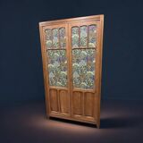 Vintage Parisian wooden wardrobe