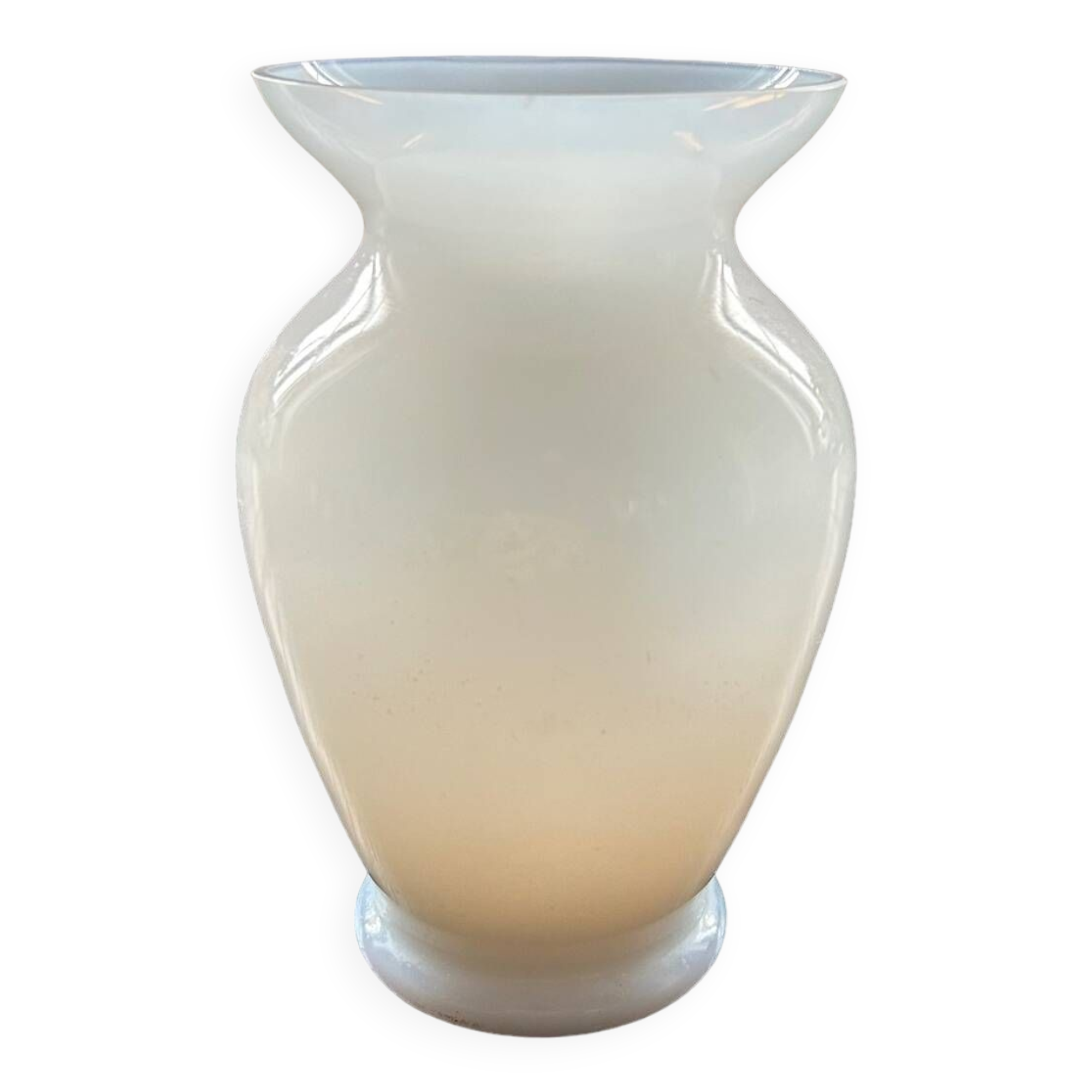 White opaline vase