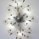 Large Size Gold and Transparent Murano Glass Wall light or Ceiling Light Fl