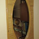 mirror rattan 60s 57x28cm