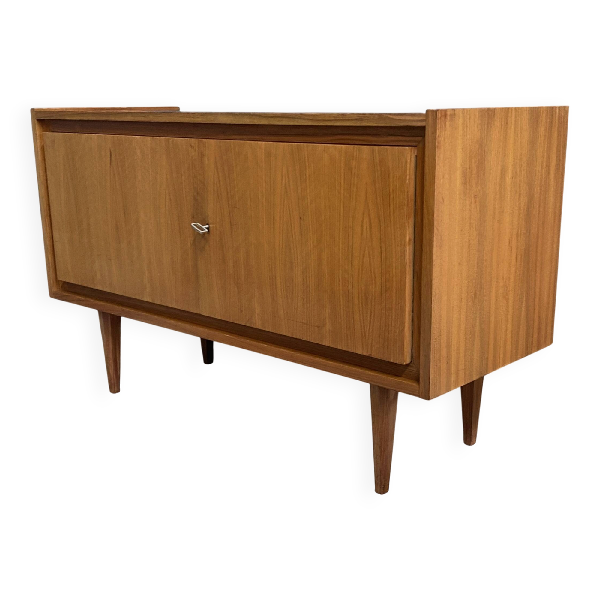 2-door wood sideboard or Record cabinet 1970s