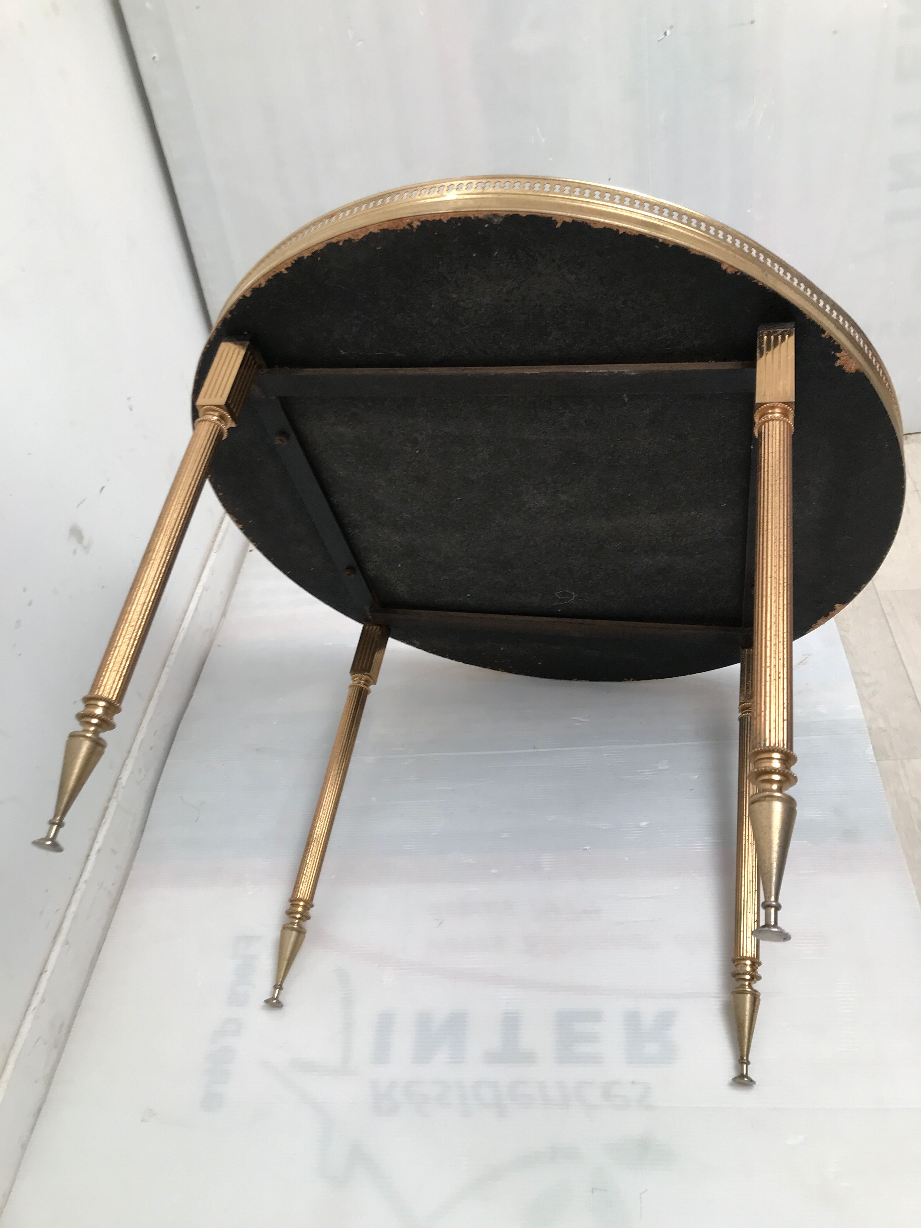 Brass and marble coffee table 60s