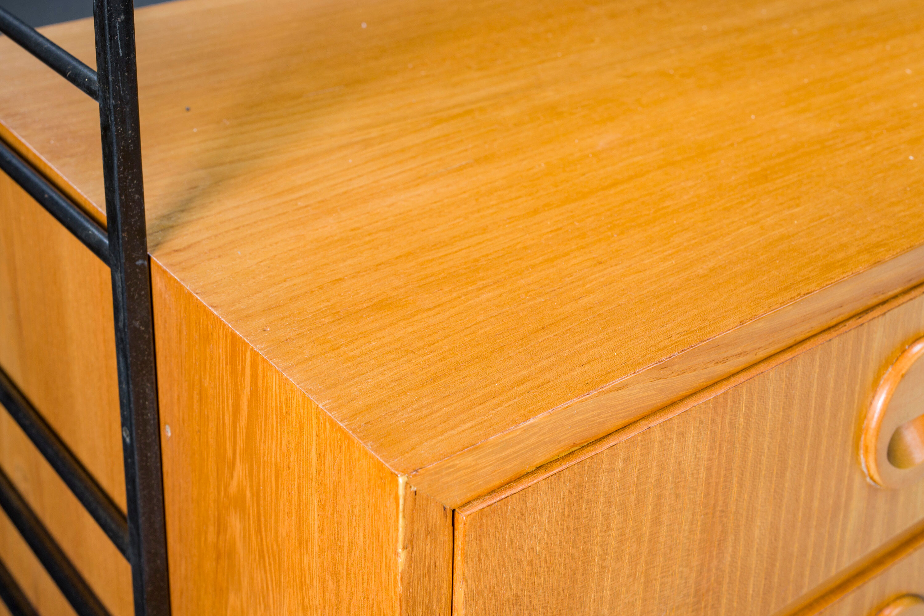 Mid-Century Elm Shelf, 1960s.