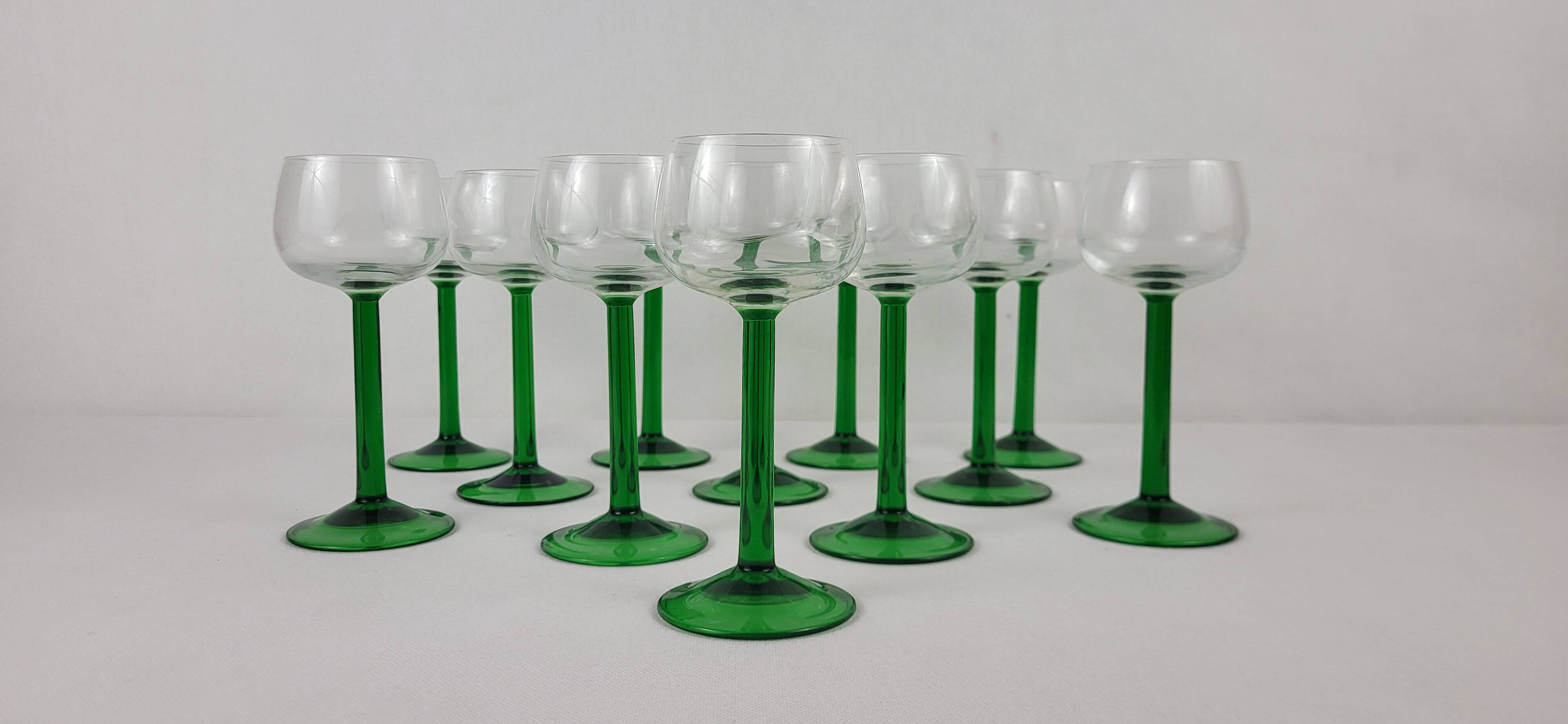 6 Alsace wine glasses 1970s
