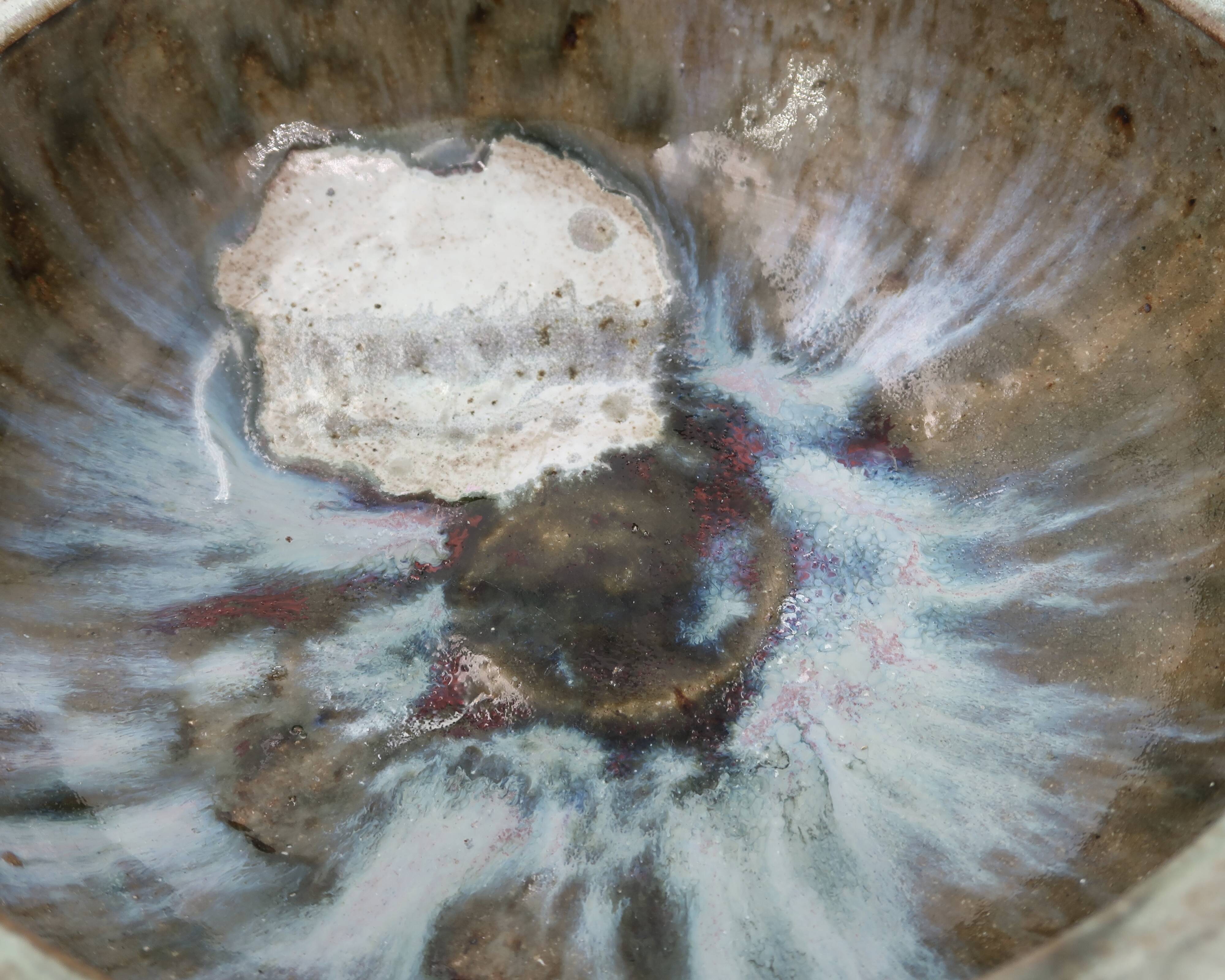 Large hollow stoneware dish by Cécile Dein, 1960s