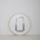 Large vintage mirror with double facet edge
