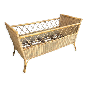 Baby bed rattan 60s vintage