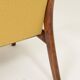 Vintage Scandinavian style yellow retro velvet armchair 1960s