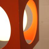 Orange Poker Dice Pendant Lamp - 1970s Space Age Lighting