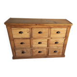 Trades furniture 9 drawer pine handles shells