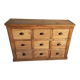 Trades furniture 9 drawer pine handles shells