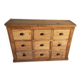Trades furniture 9 drawer pine handles shells