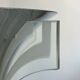Art Deco modernist wall lamp, chrome and sandblasted glass, France 1930