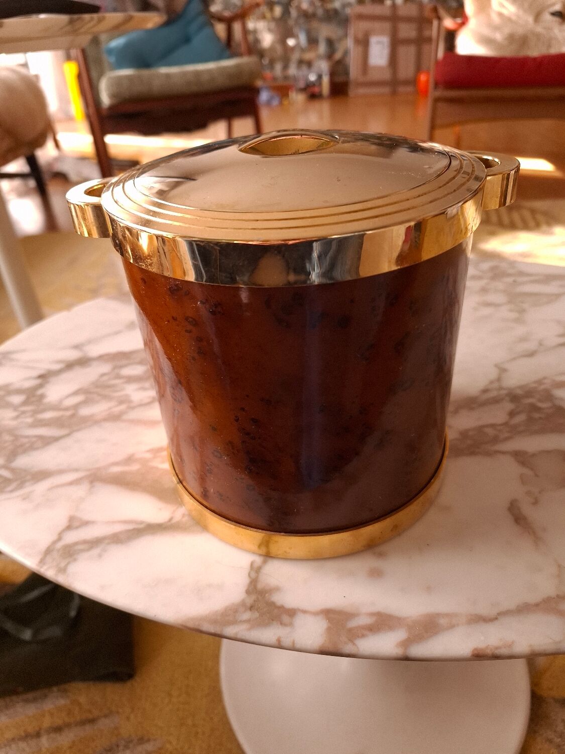 Tortoiseshell ice bucket from the 1980s.