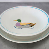 Set of 8 hollow plates Ceraminter, Italy
