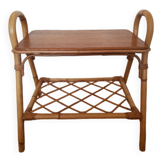 Rattan end of sofa