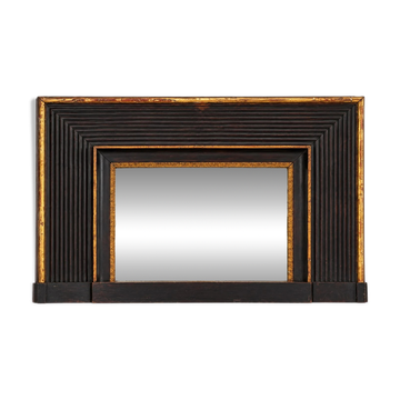 Specchio antico italiano Impero in legno e oro