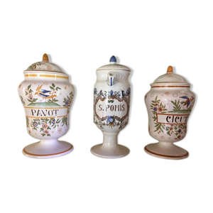 set de 3 vases de pharmacie