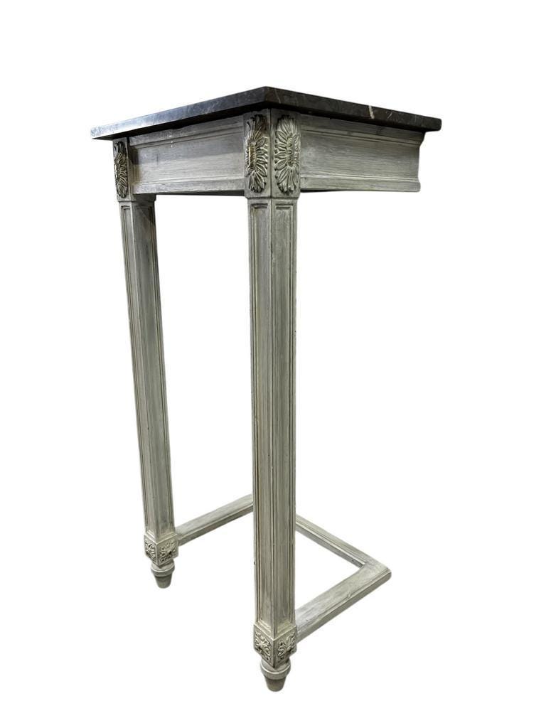 Vintage console / wall table with marble