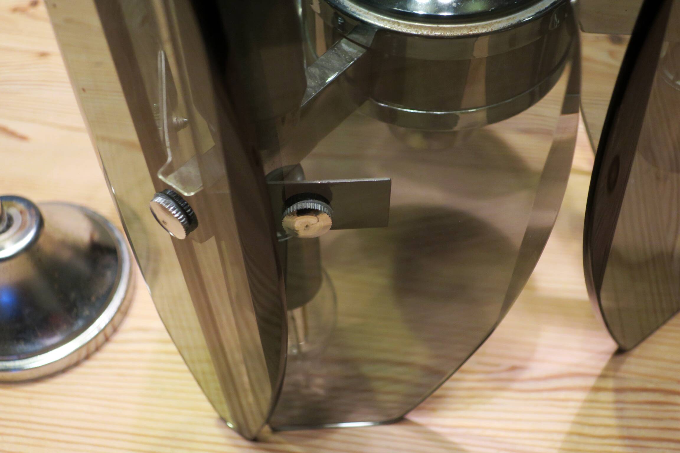 Mid century Italian pendant lamp with 9 faceted glass panels