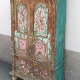 Ancienne armoire en bois - 2 portes et 1 tiroir