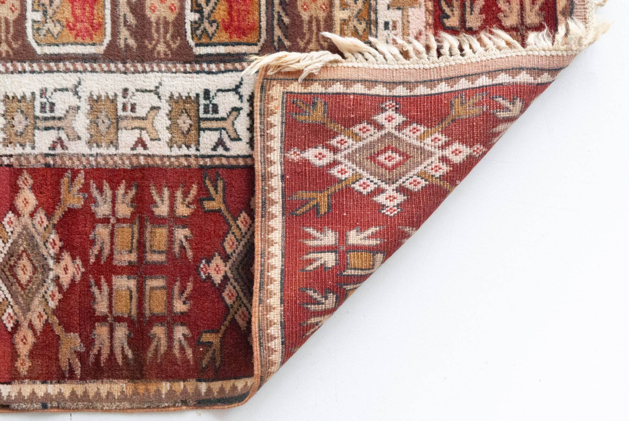 Unusual Hand Woven - Vintage Eastern Rug