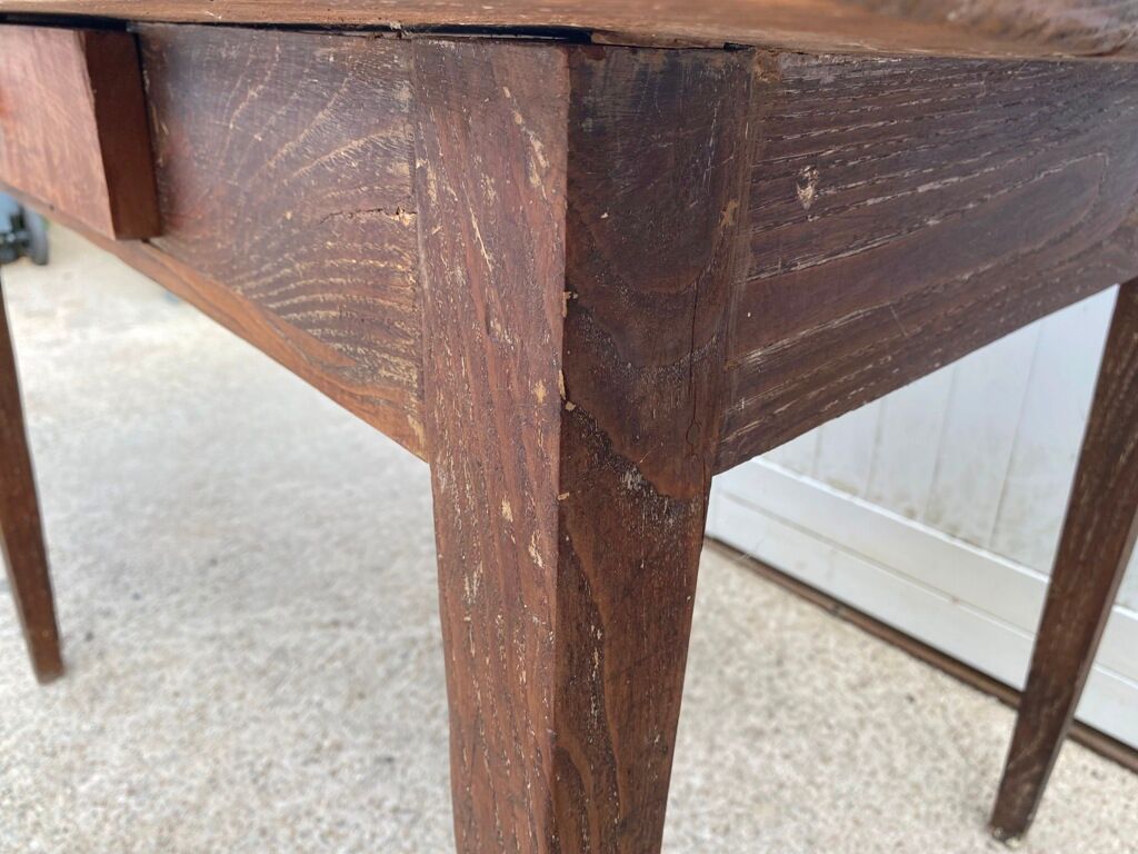Solid wooden farm table with 1 drawer