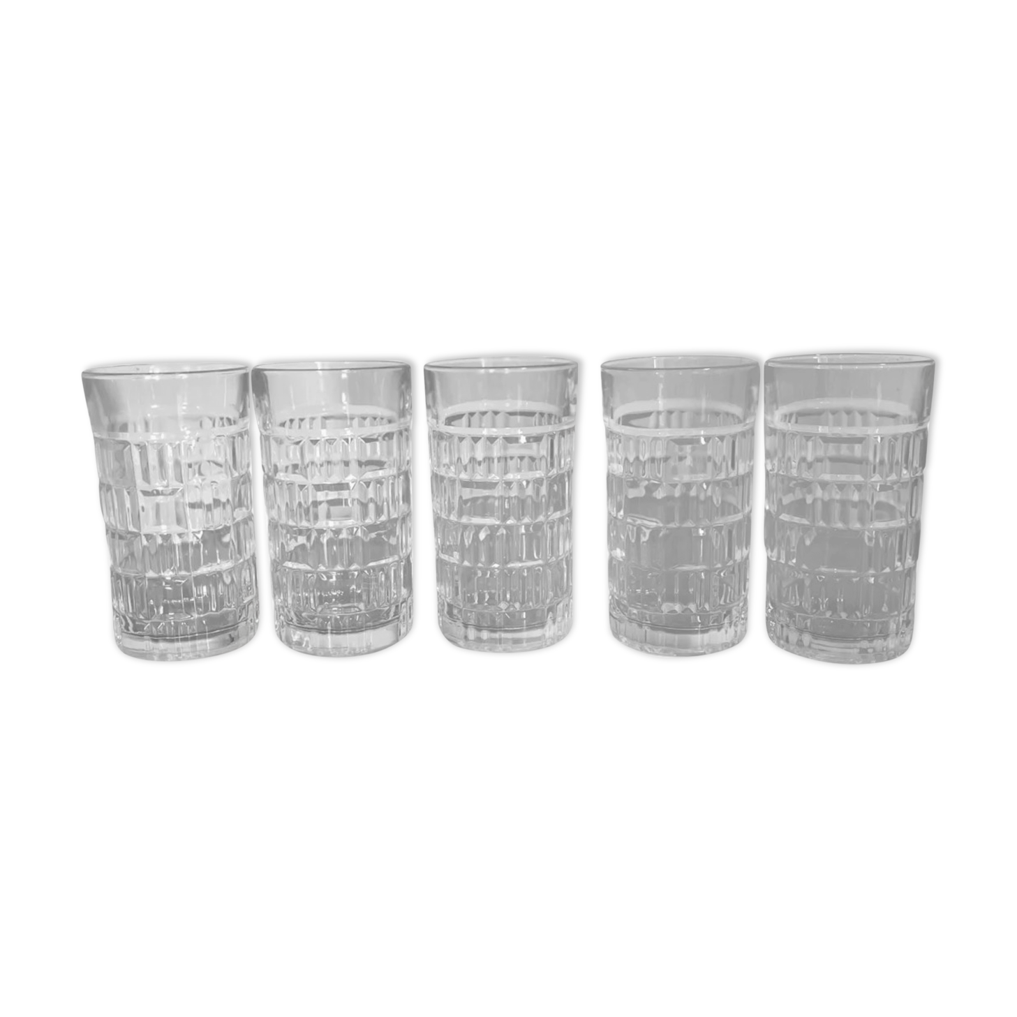 Transparent vintage whisky glasses