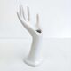 Hand ring jewelry display or vase soliflore white porcelain