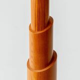 Scandinavian Modern Sculptural Solid Pine Table Lamp, circa 1970s