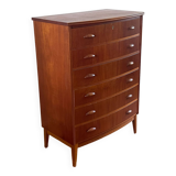 Danish teak chest of drawers with 6 drawers.