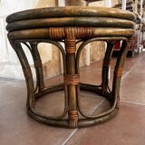 Rattan pouf