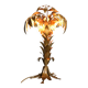 Hollywood regency Hans Kogl palm tree table lamp metal gold gilt 1970