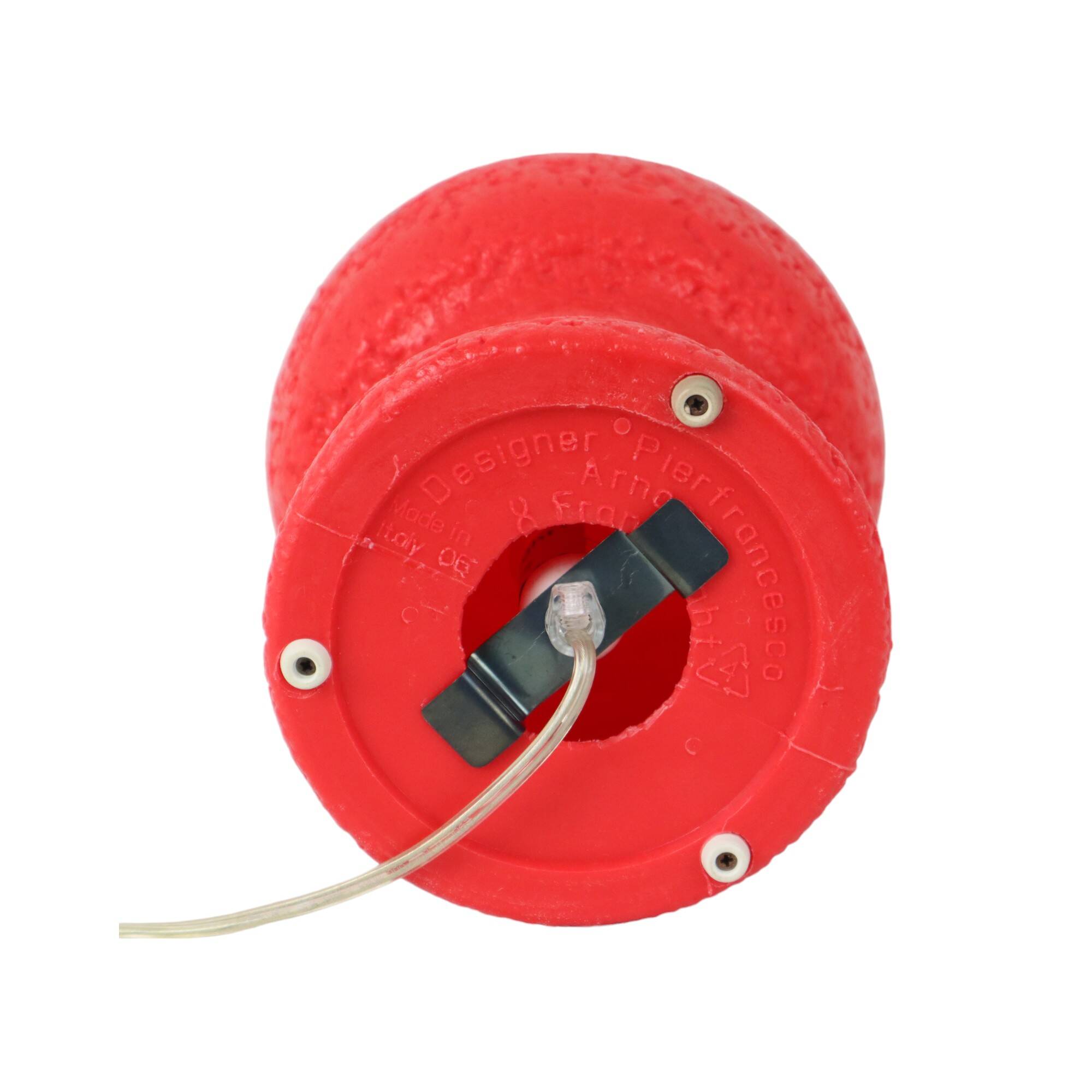 Italian Red Pop Art Design Table Lamp Petit Bouchon Pierfrancesco Arnone