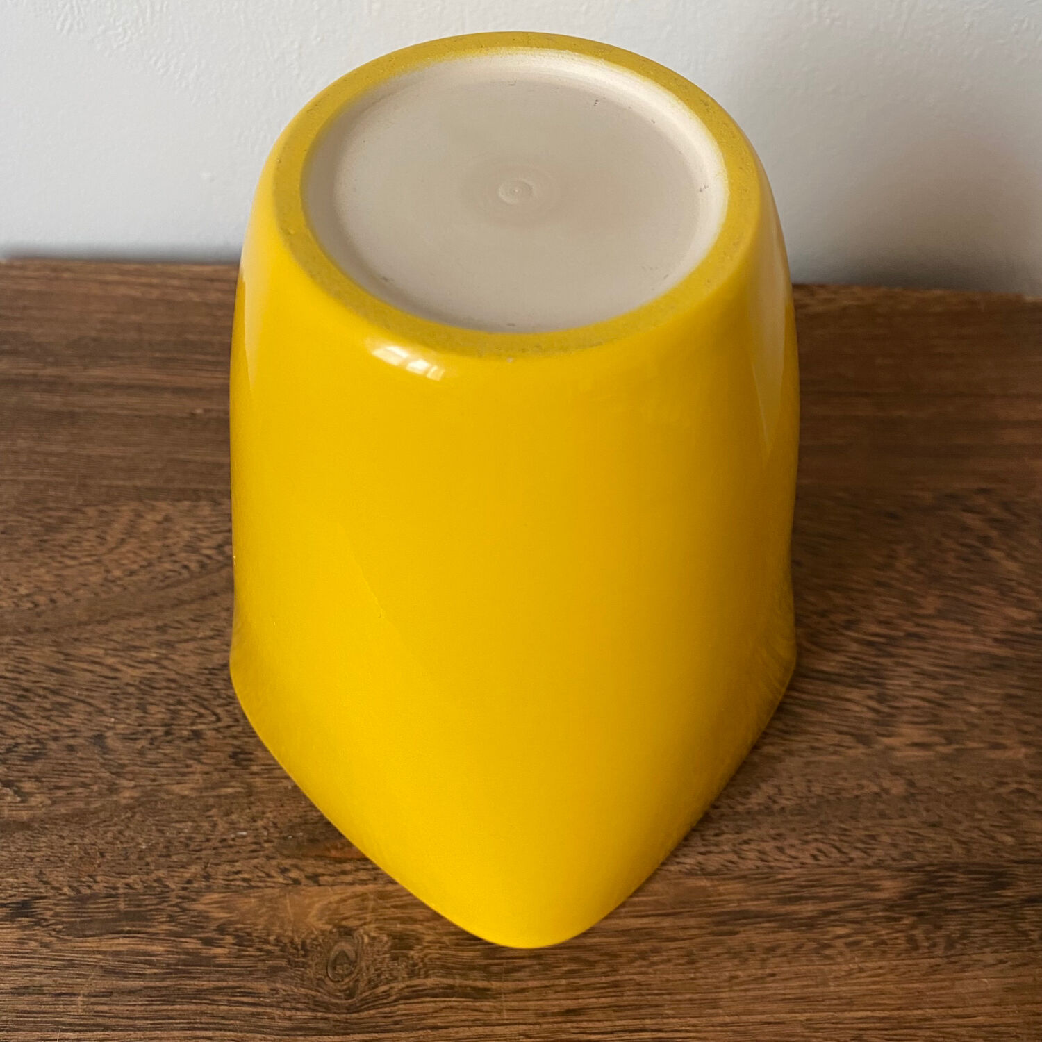 Yellow ceramic vase