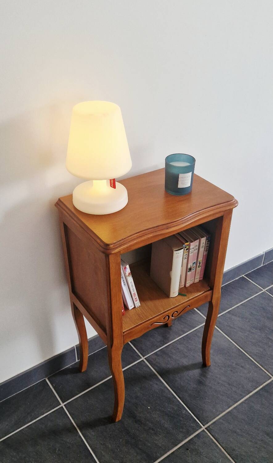 Vintage wooden bedside table