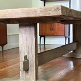 Farmhouse table in old solid oak - HED 200 x 100 cm
