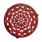 Burgundy cast iron trivet